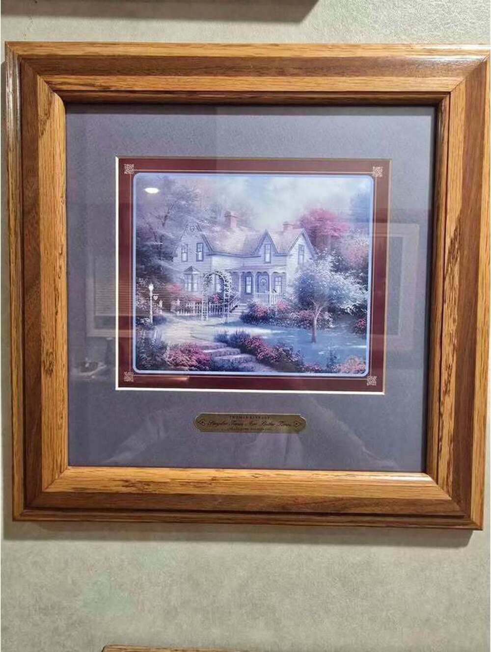 Vtg.Thomas Kinkade "Simpler Times Are Better Times" Framed Art Print 1997 Framed